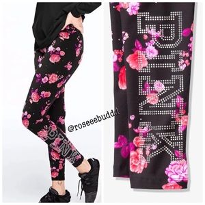 🚨Last One! 🌺VS PINK Bling Floral Cotton Legging